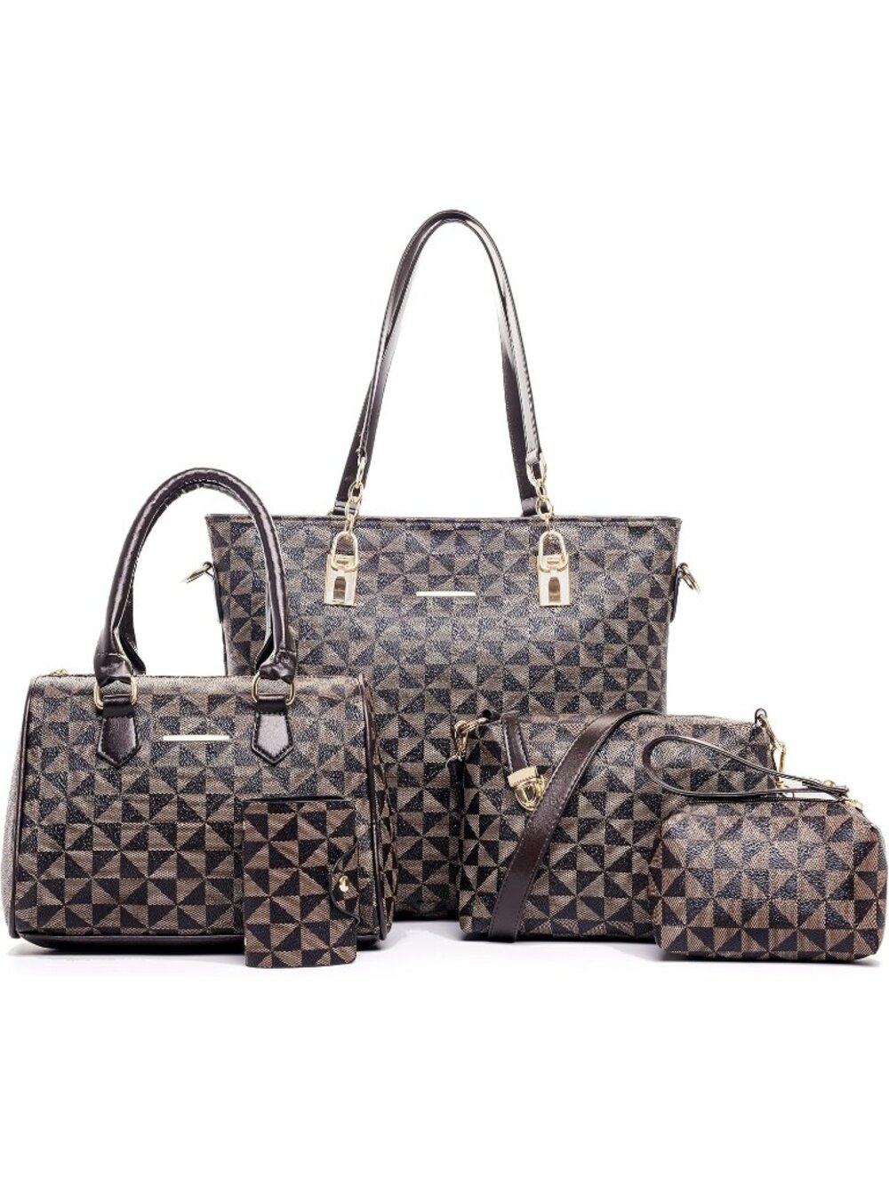 Women Brown Stylish Satchel Handbag Tote With Top Handle Shoulder Bag